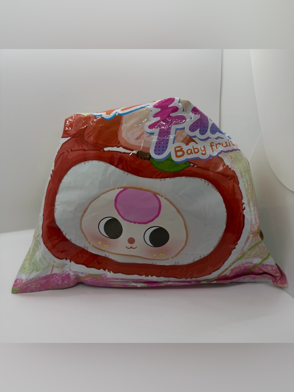 Baby Three Glitter Eyes Orange Fruit Handbag Shoulder Bag Plush Purse - Picture 3 of 4